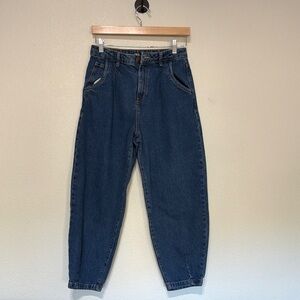 Zara Blue Barrel Denim Jeans
